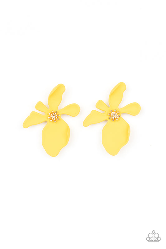 Paparazzi Hawaiian Heiress - Yellow Earrings