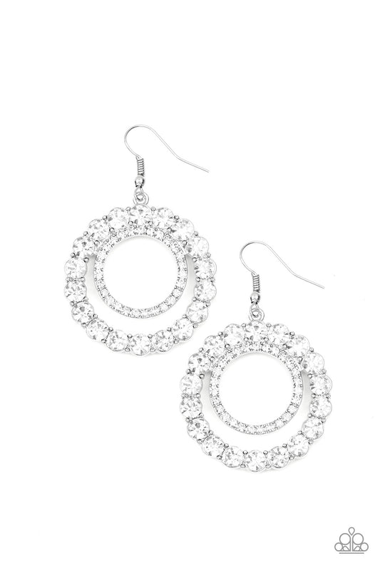 Paparazzi Spotlight Shout Out - White Earrings