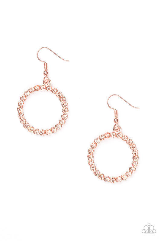 Paparazzi Bubblicious - Copper Earrings