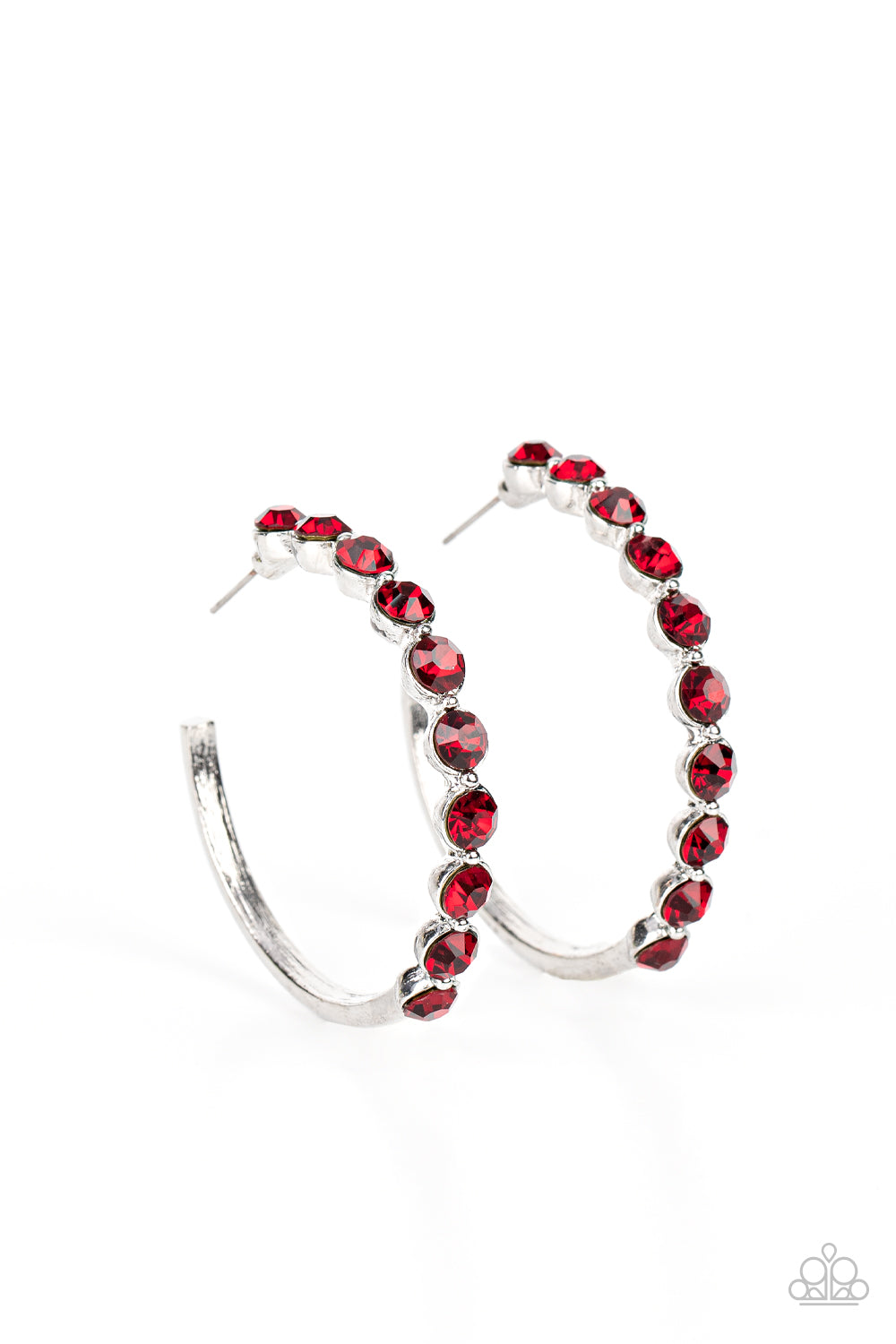 Paparazzi Photo Finish - Red Hoop Earrings