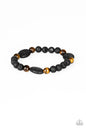 Paparazzi Hundred And ZEN Percent - Brown Black Bracelet