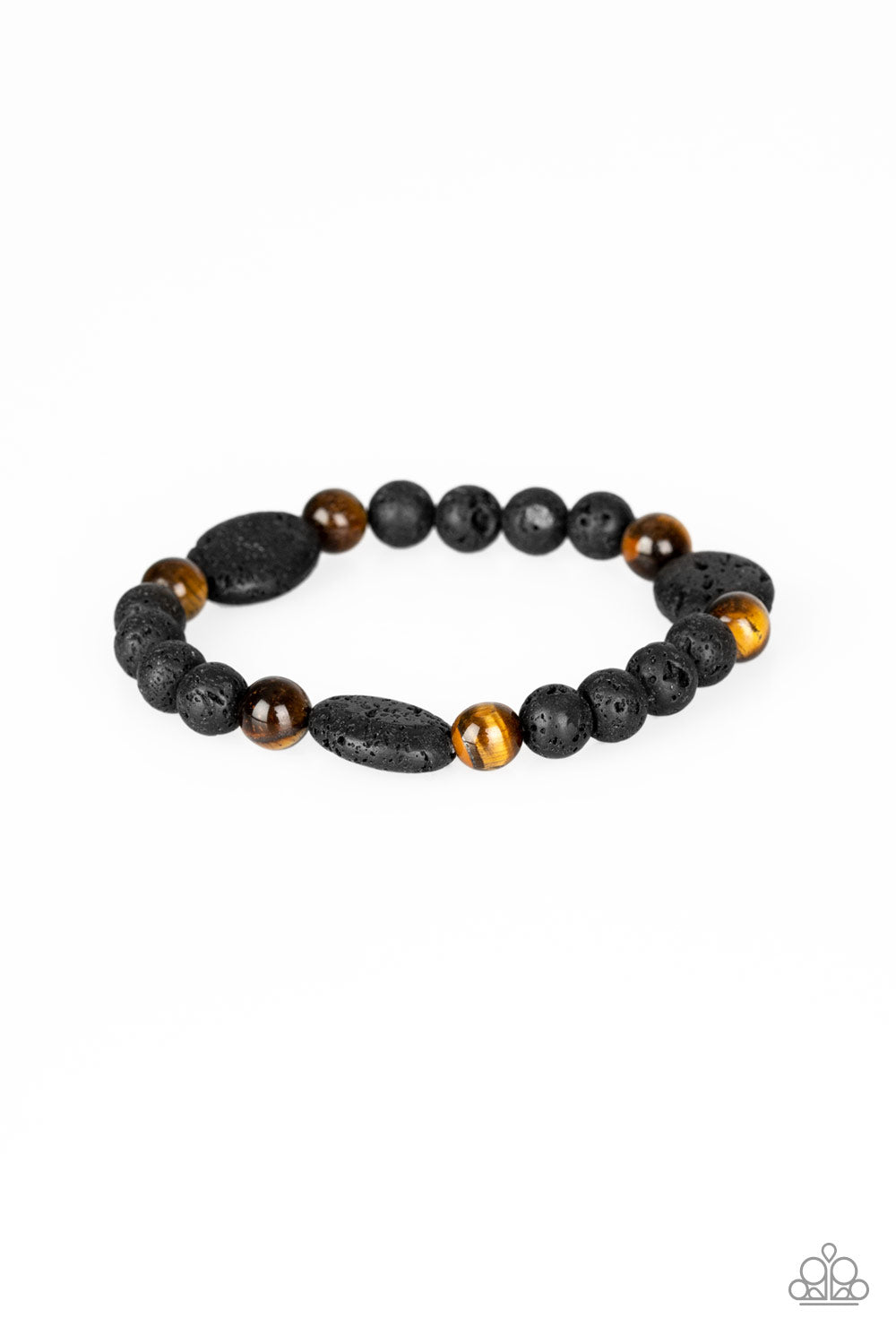 Paparazzi Hundred And ZEN Percent - Brown Black Bracelet