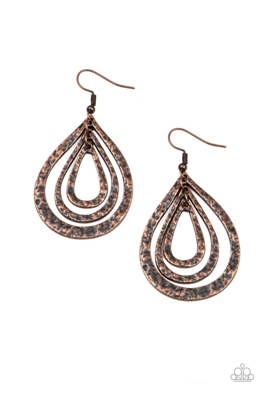 Paparazzi Plains Pathfinder - Copper Earrings