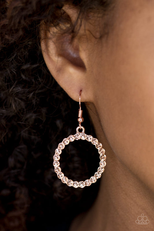 Paparazzi Bubblicious - Copper Earrings