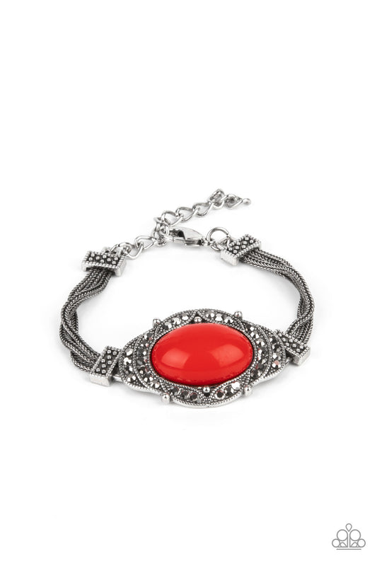 Paparazzi Top-Notch Drama - Red Bracelet