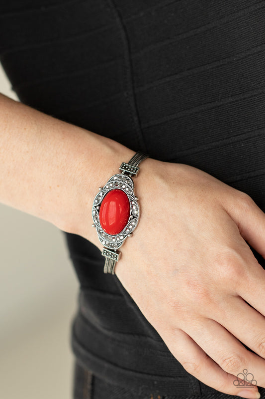 Paparazzi Top-Notch Drama - Red Bracelet