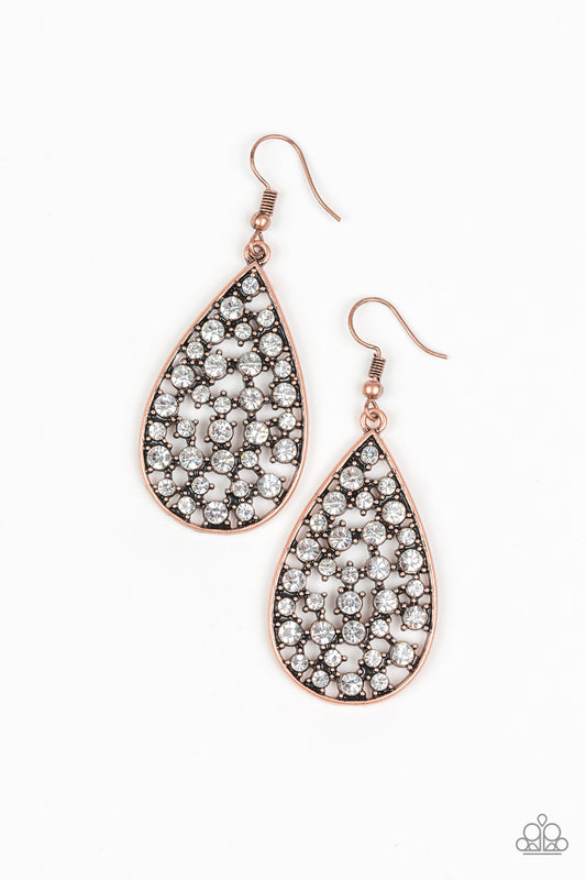 Paparazzi Call Me Ms. Universe - Copper Earrings