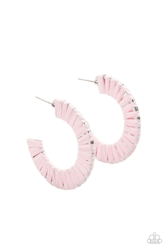 Paparazzi A Chance Of RAINBOWS - Pink Hoop Earrings