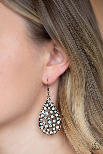 Paparazzi Call Me Ms. Universe - Copper Earrings