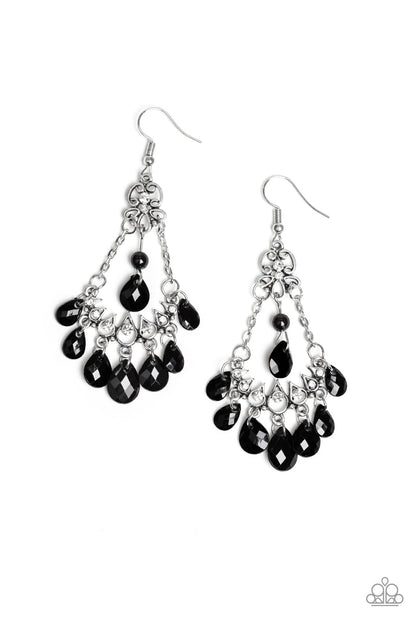 Paparazzi Malibu Sunset - Black Earrings