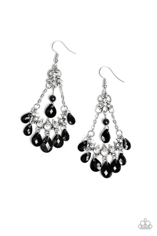 Paparazzi Malibu Sunset - Black Earrings