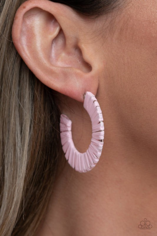 Paparazzi A Chance Of RAINBOWS - Pink Hoop Earrings