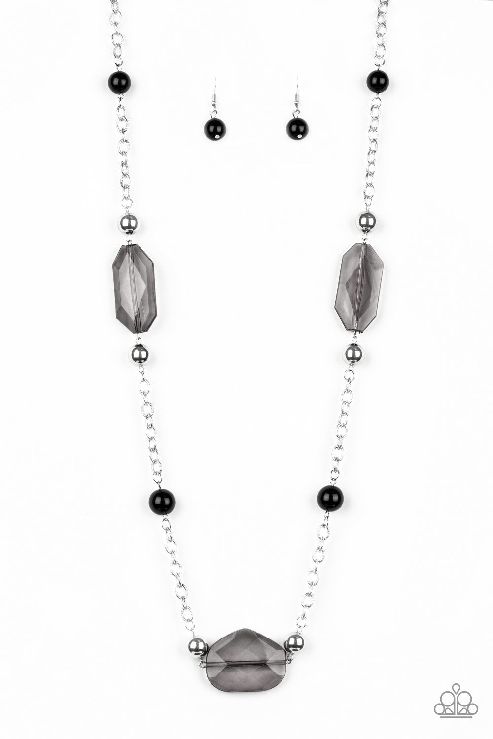 Paparazzi Crystal Charm - Black Necklace