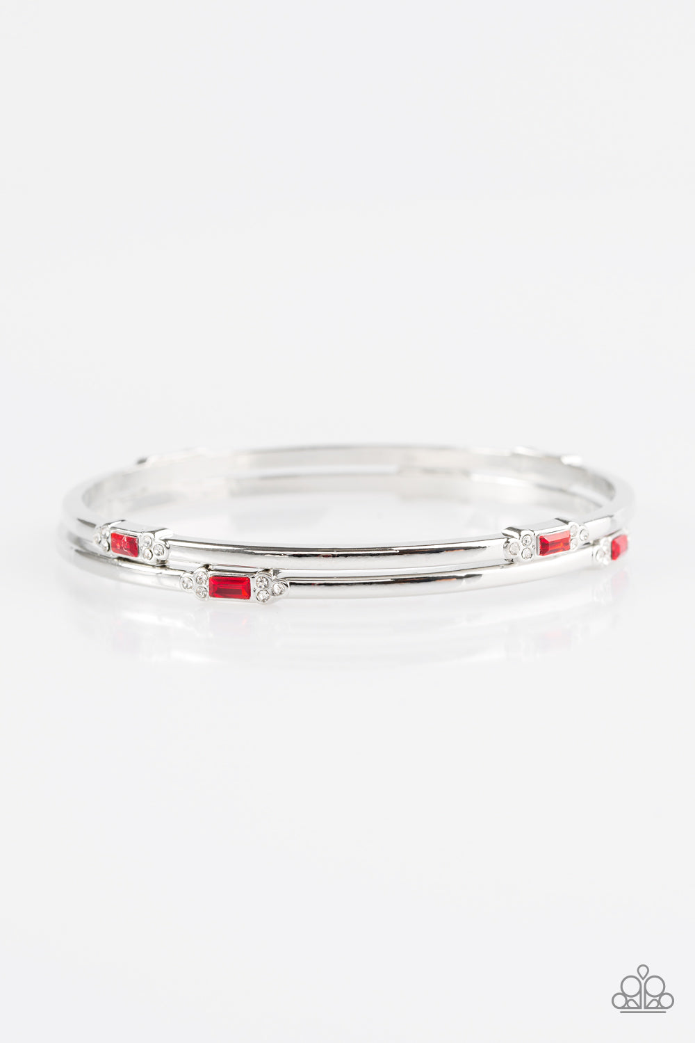 Paparazzi Bright Here Bright Now - Red Bangle Bracelet