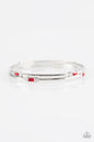 Paparazzi Bright Here Bright Now - Red Bangle Bracelet