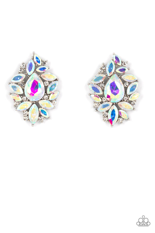 Paparazzi We All Scream For Ice QUEEN - Multi Iridescent Earrings