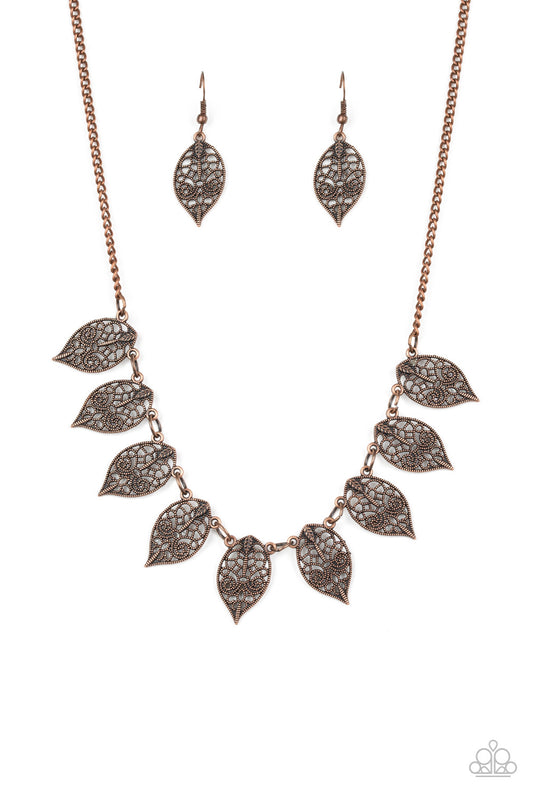 Paparazzi Leafy Lagoon - Copper Necklace