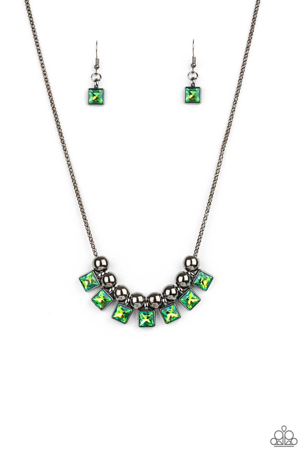 Paparazzi Graciously Audacious - Green Necklace