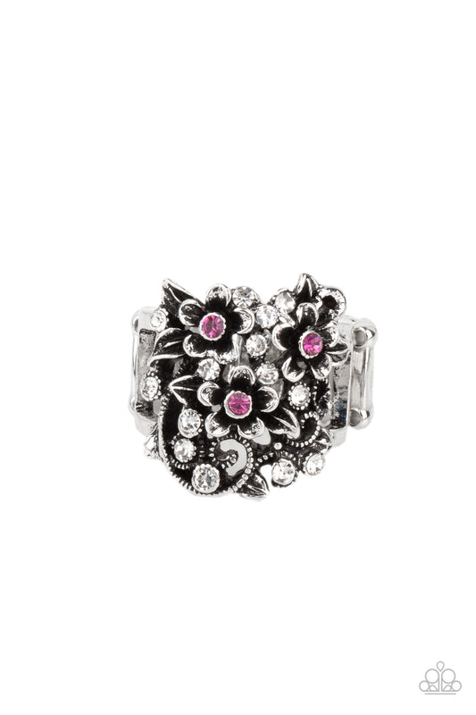 Paparazzi Perfectly Perennial - Pink Ring