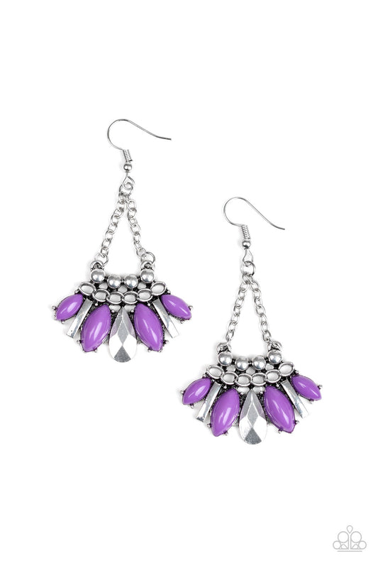 Paparazzi Terra Tribe - Purple Earrings