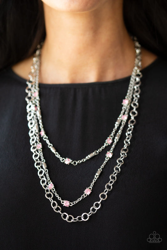 Paparazzi Metro Mixer - Pink Necklace