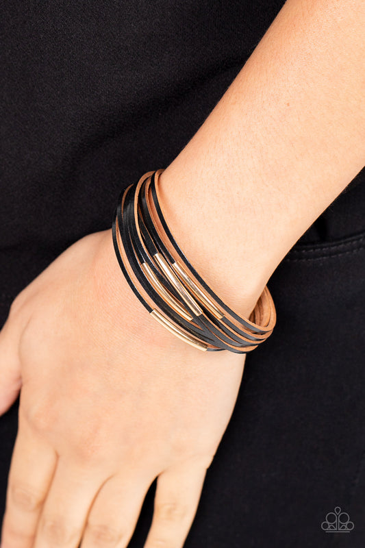 Paparazzi Suburban Outing - Black Magnetic Bracelet