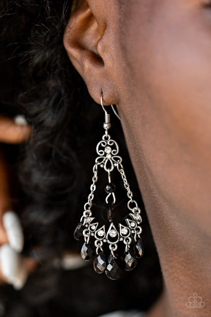 Paparazzi Malibu Sunset - Black Earrings