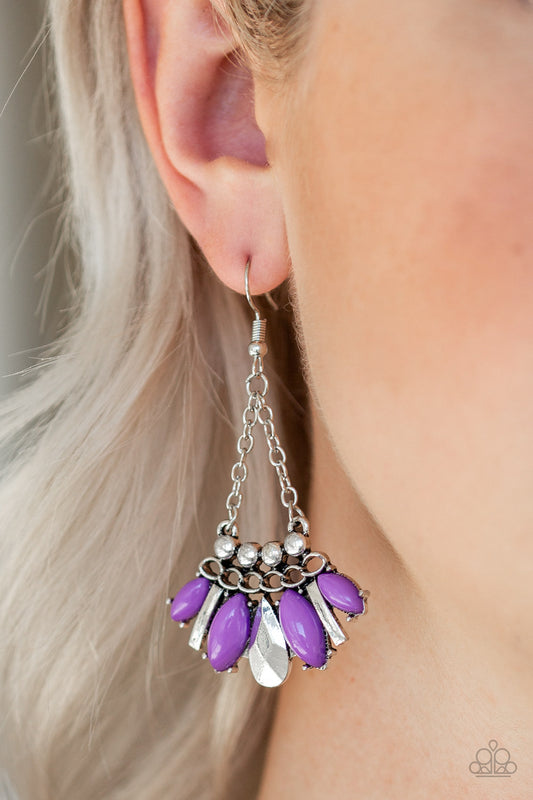 Paparazzi Terra Tribe - Purple Earrings