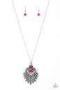 Paparazzi Inde-PENDANT Idol - Pink Necklace