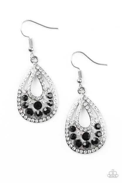 Paparazzi Sparkling Stardom - Black Earrings