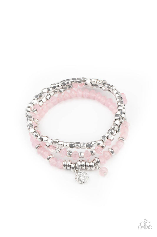 Paparazzi Glacial Glimmer - Pink Bracelet