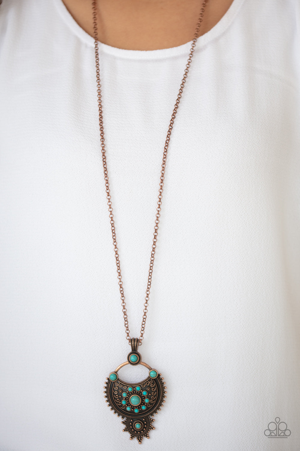 Paparazzi Solar Energy - Blue Copper Necklace