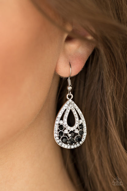Paparazzi Sparkling Stardom - Black Earrings