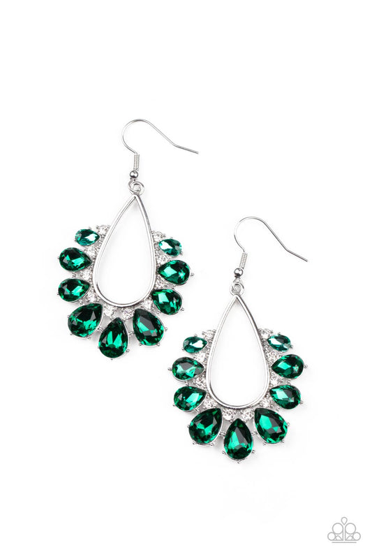 Paparazzi Two Can Play That Game - Green Earrings