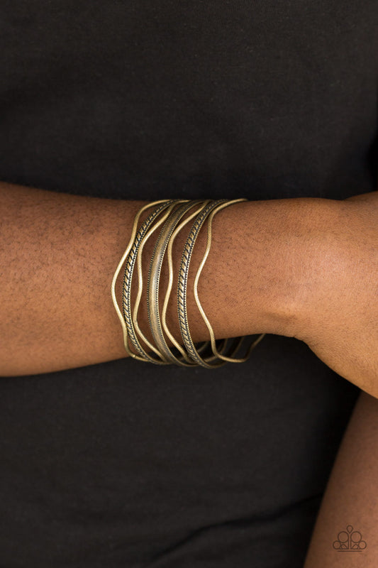 Paparazzi Zesty Zimbabwe - Brass Bangle Bracelet