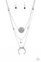 Paparazzi Lunar Lotus - Black Necklace