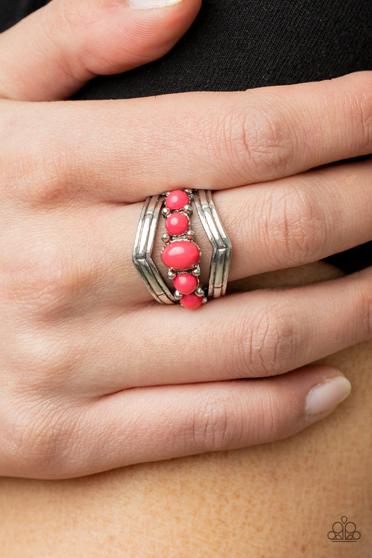 Paparazzi Show-Stopping Chevron - Pink Ring