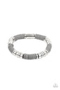 Paparazzi Stacked In Your Favor - Silver Bracelet