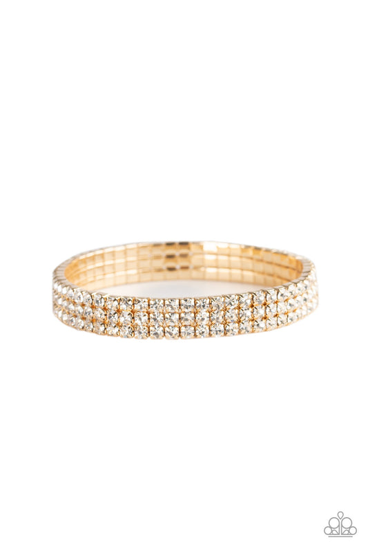 Paparazzi Stacked Deck - Gold Bracelet