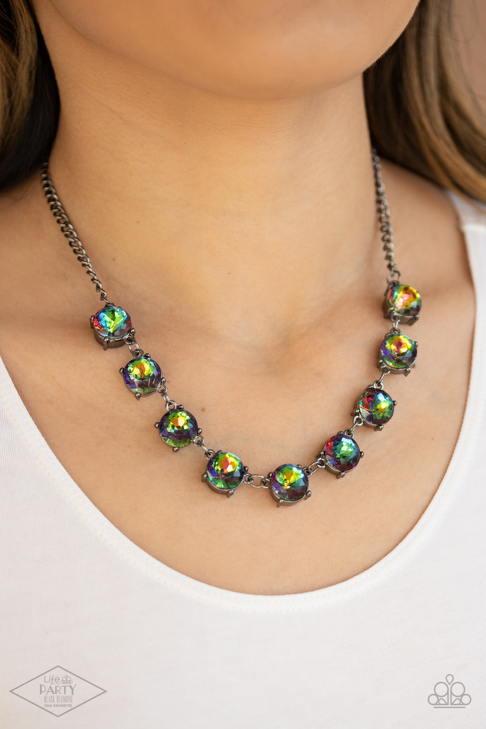 Unfiltered Confidence Multi Oil Spill Necklace - Paparazzi Accessories – 3D  Jewelz