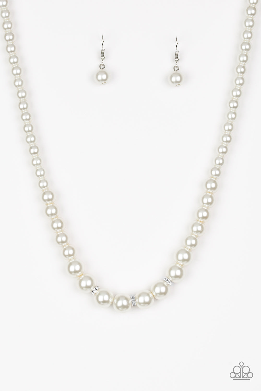 Paparazzi Royal Romance - White Necklace