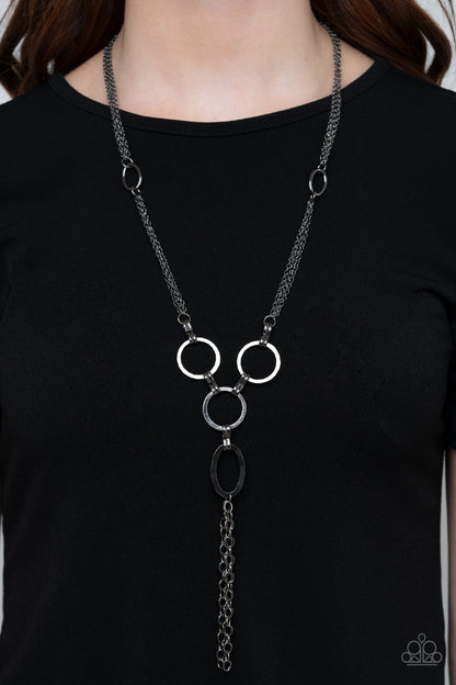 Paparazzi Metro Mechanics - Black Necklace