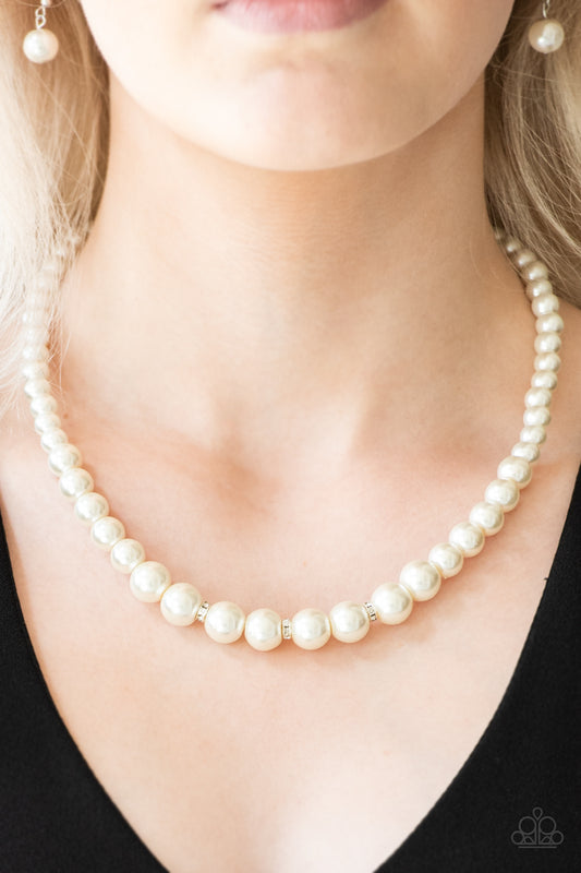 Paparazzi Royal Romance - White Necklace