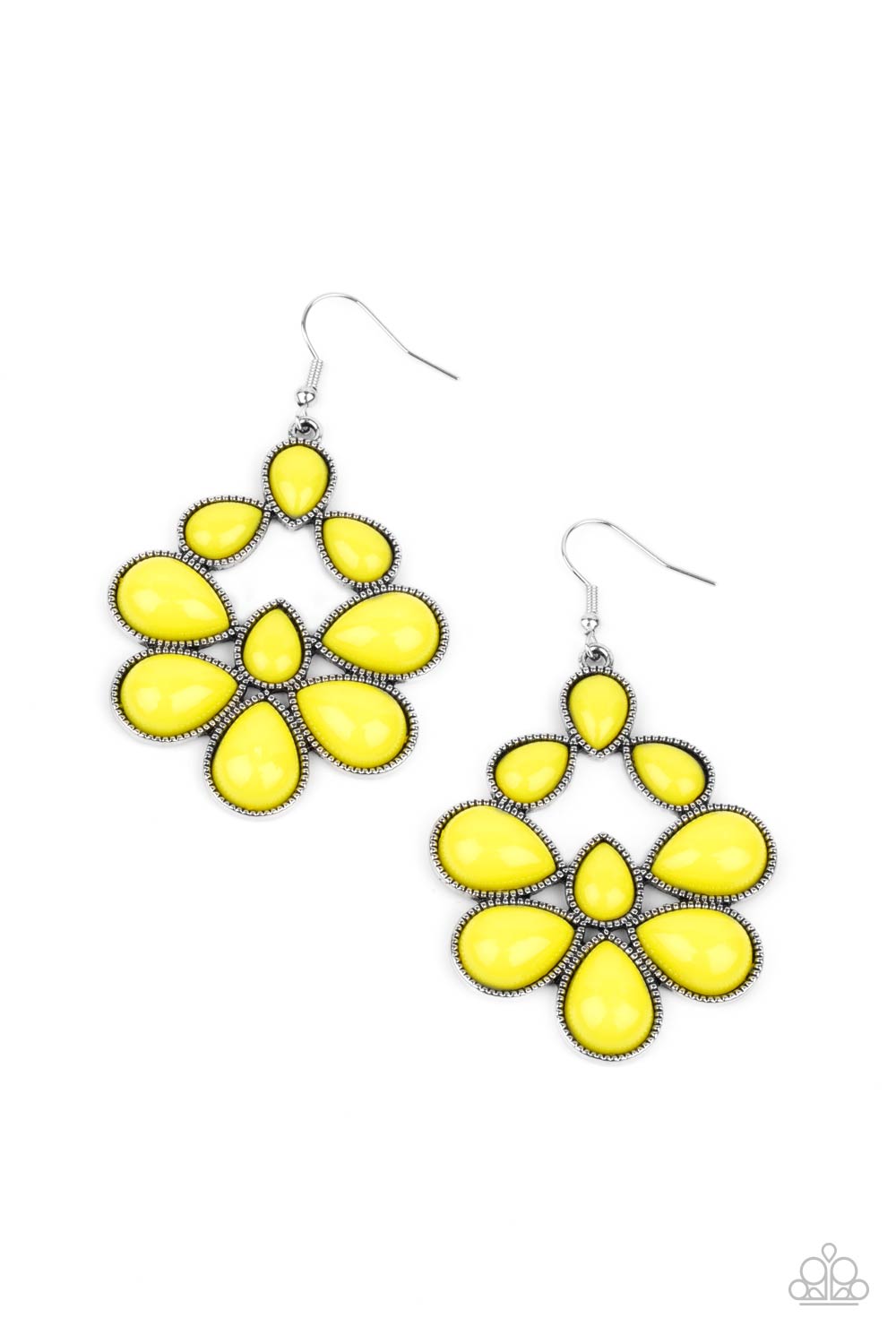 Paparazzi In Crowd Couture - Yellow Earrings