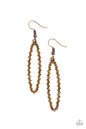 Paparazzi A Little GLOW-mance - Copper Earrings