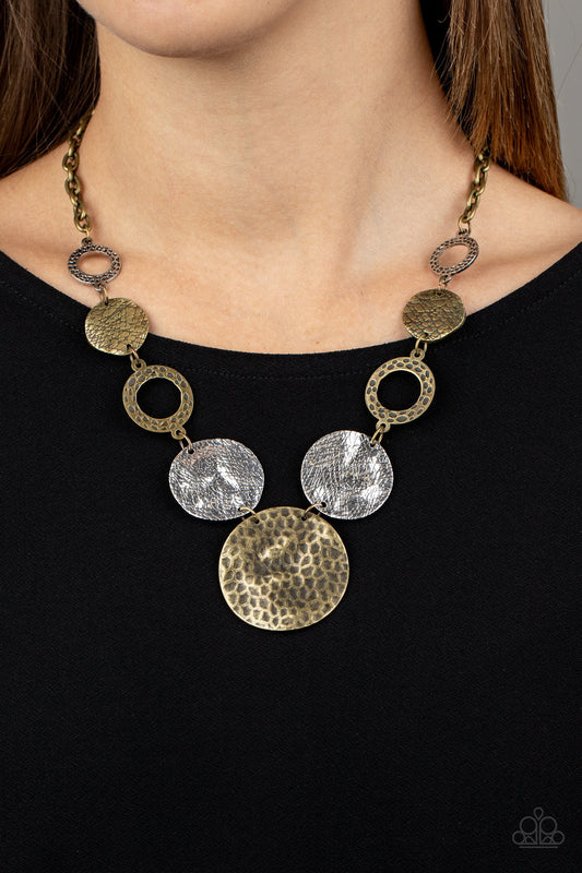 Paparazzi Terra Adventure - Brass Multi Necklace