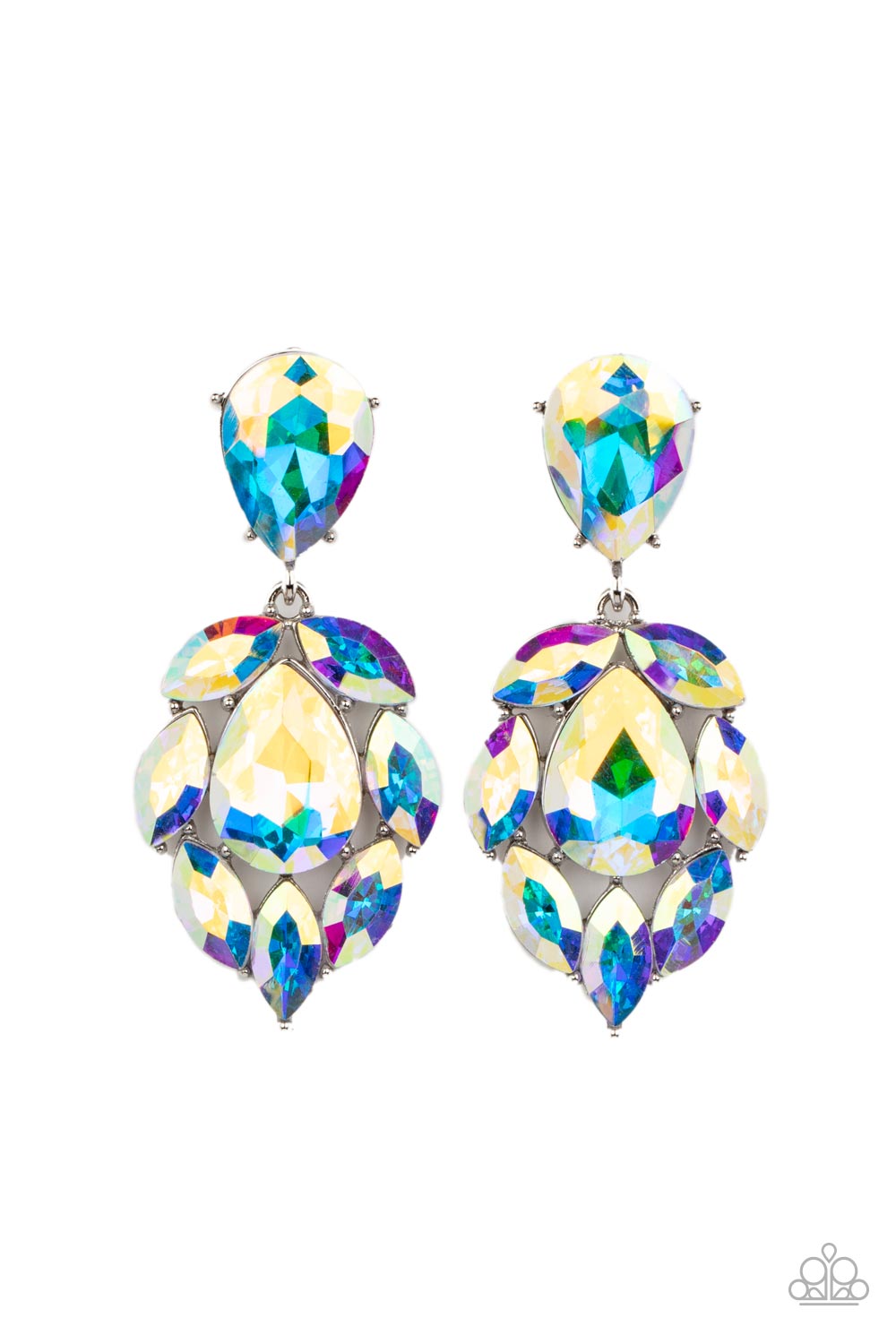 Paparazzi Galactic Go-Getter - Multi Iridescent Earrings