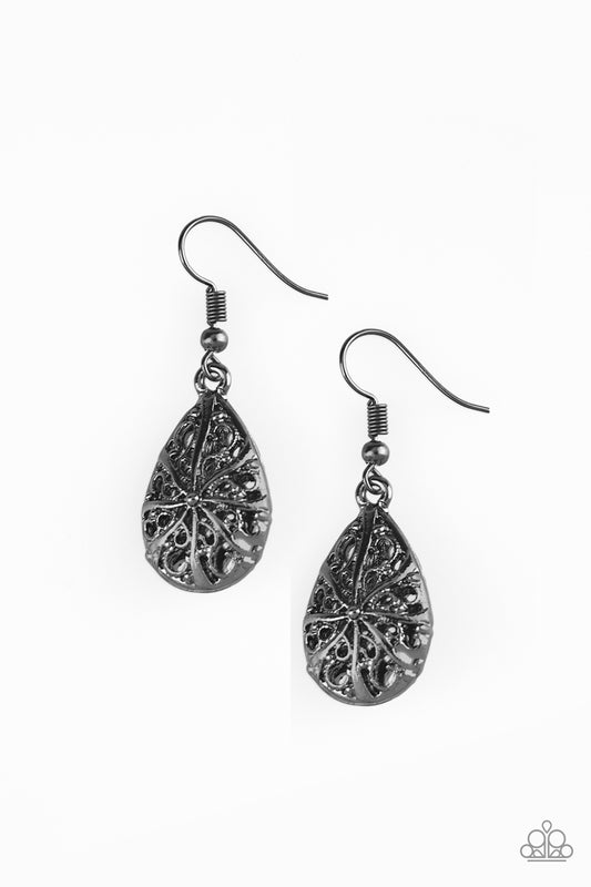 Paparazzi Western Wisteria - Black Earrings