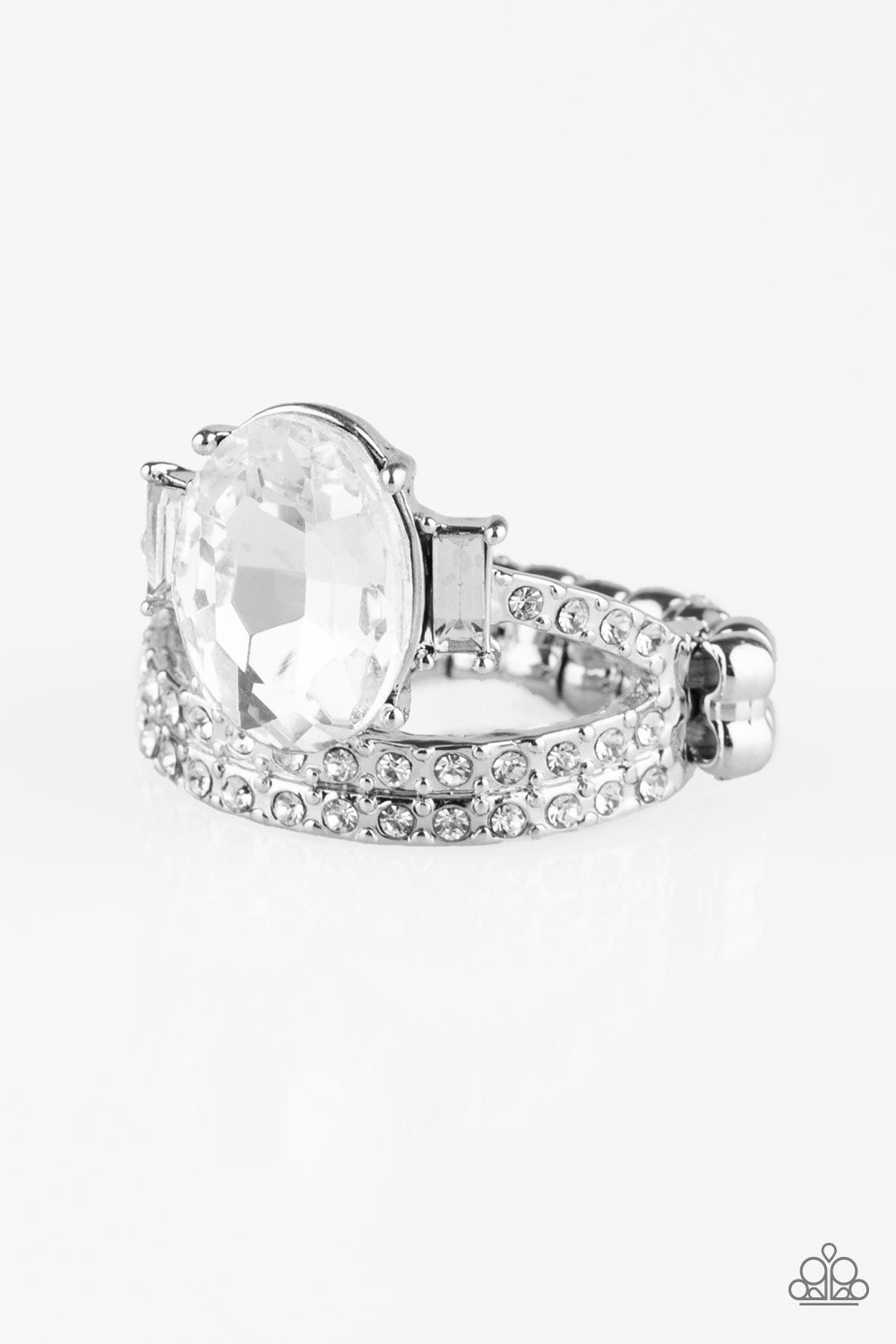 Paparazzi Bling Queen - White Ring