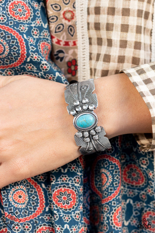 Paparazzi Desert Haven - Blue Bracelet - Fashion Fix - January 2022